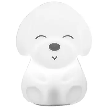 

Colorful Dog Led Night Light Animal Light Usb Rechargeable Silicone Soft Cartoon Press Light Children Night Lamp Bedroom Light