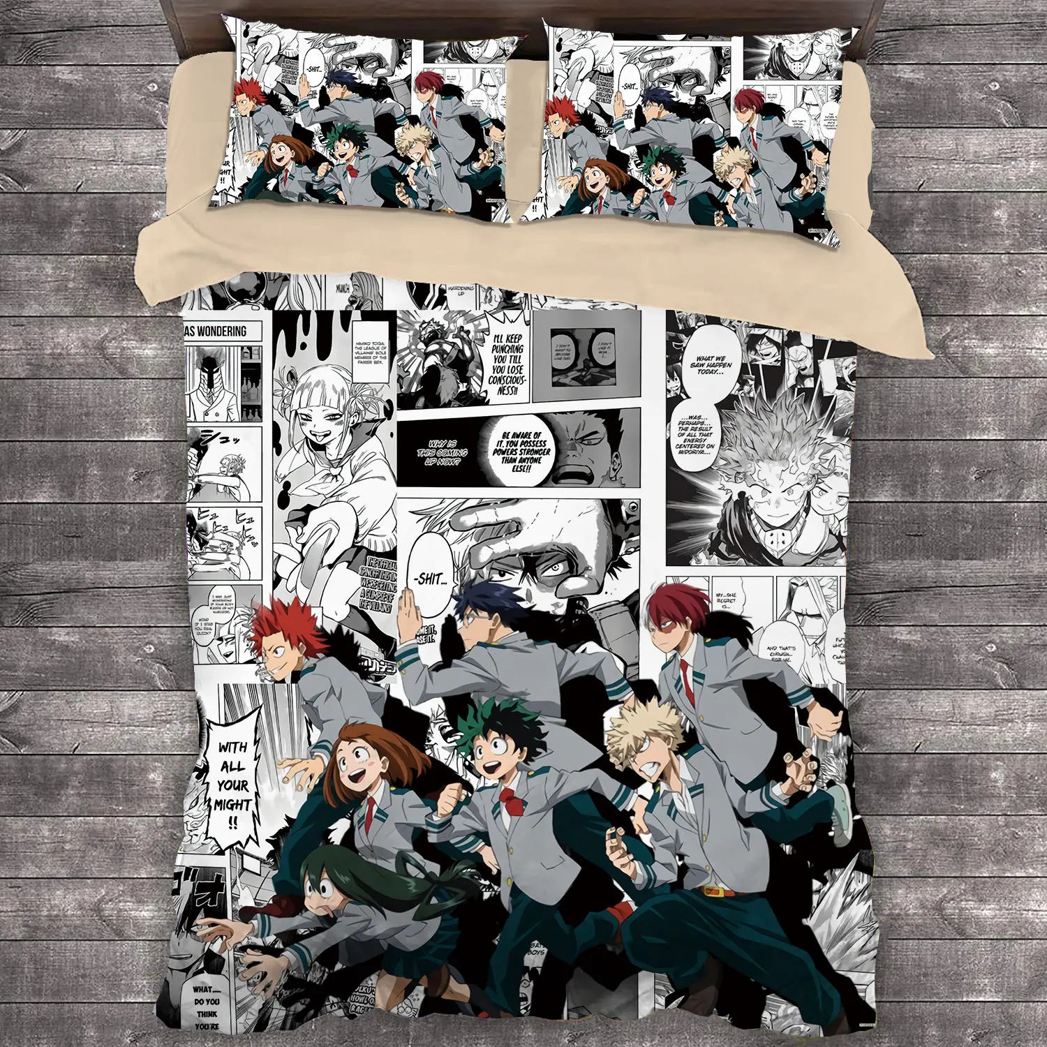 Popular Anime My Hero Academia 3D Bedding Set Duvet Covers Pillowcases Comforter Bedclothes Bed Linen bedding sets  03 