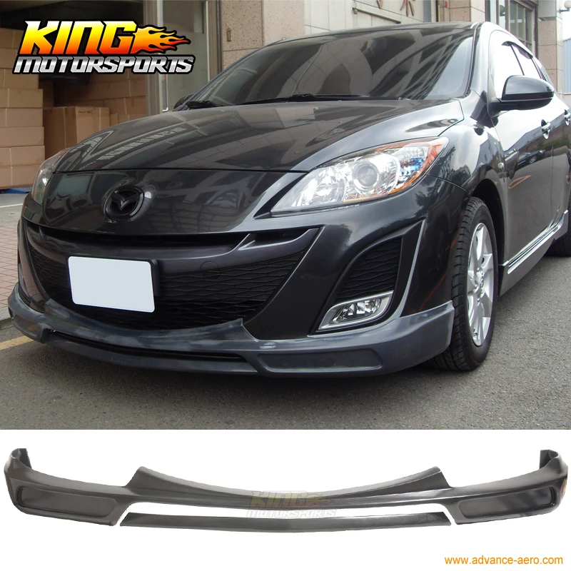 Подходит для 09 11 Mazda3 Mazda 3 Уретановый передний бампер спойлер|bumper lip spoiler|front bumper