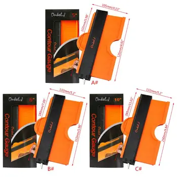 

Contour Gauge Profile Tool Alloy Edge Shaping Wood Measure Ruler Laminate Tiles