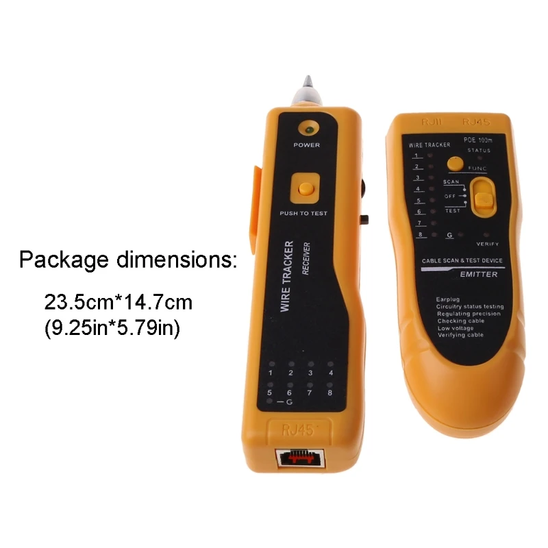 Тестер сетевого кабеля LAN для Cat5 Cat6 RJ45 UTP STP детектор линейный трекер телефонного