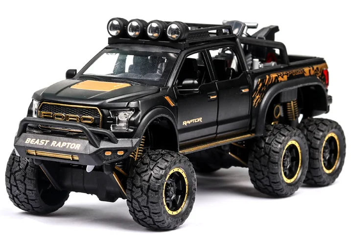 Black 1:32 игрушечный автомобиль G63 F150 джип Металлический Игрушечный Автомобиль литые под давлением игрушечные транспортные средства модель автомобиля со звуком автомобильный светильник игрушки для детей Подарки - Цвет: Black