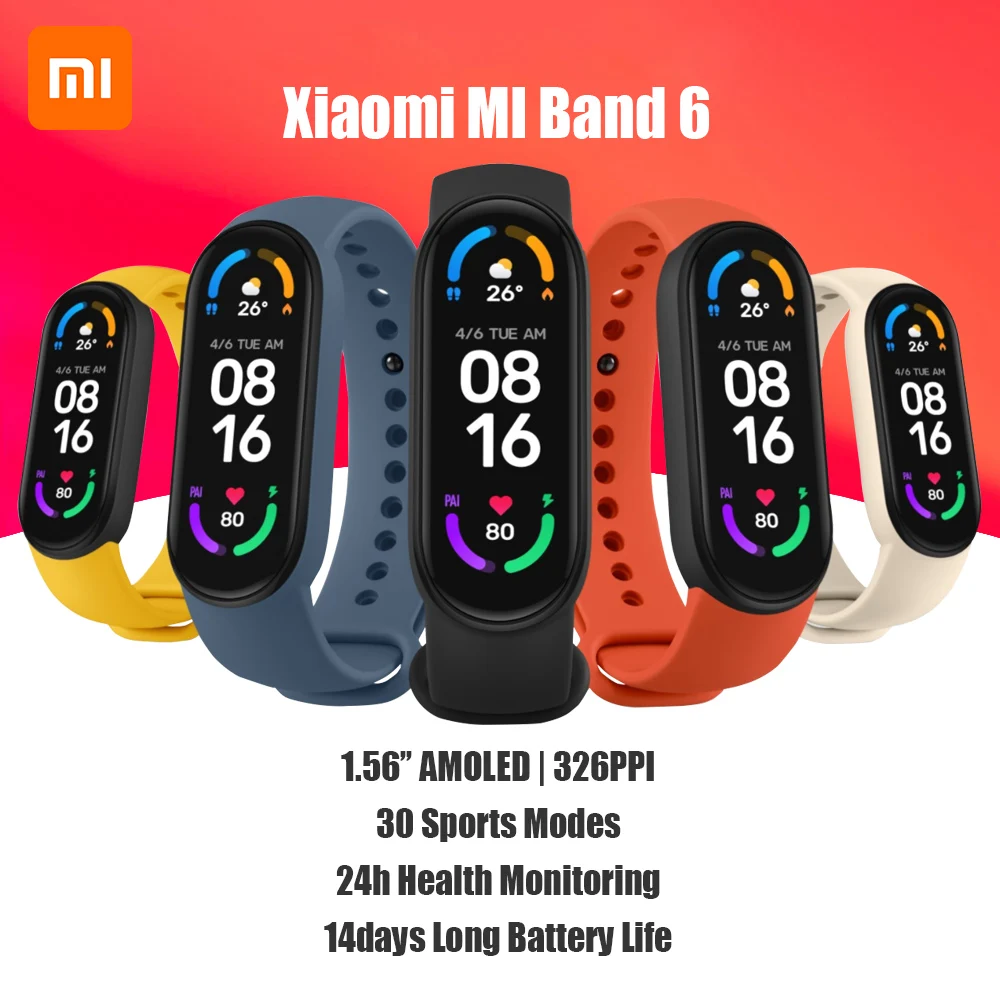 2021 New Xiaomi Mi Band 6 Smartwatch 1.56\