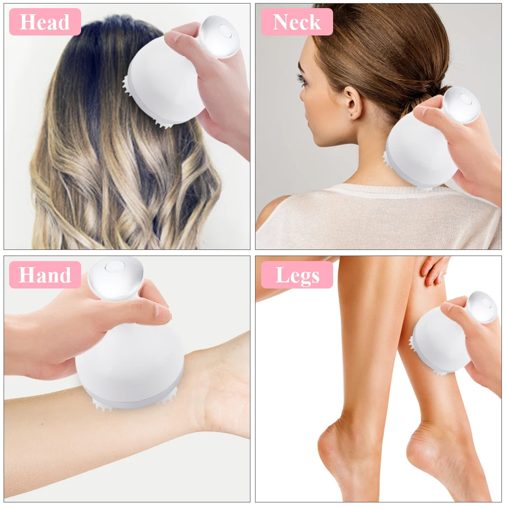 Electric Head Massager Cat Paw Massager Roller Body Relax Massage Household Handheld Wireless Massage Claw For Head Arms Legs