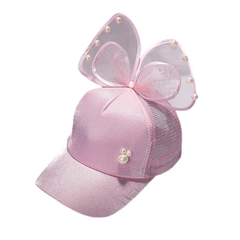 

Summer Girls Children Sequins Caps Hats Child Adjustable Ear Design Casual Visors