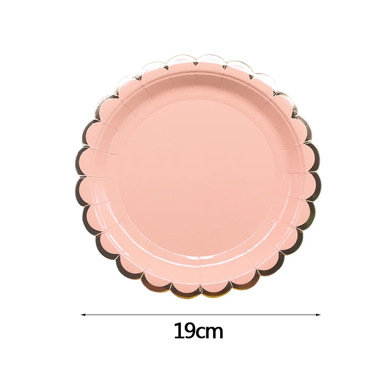 Позолоченные Розовые и голубые чашки/тарелки/салфетки/соломинки, одноразовая посуда для вечеринки, свадебные украшения, украшения для дня рождения