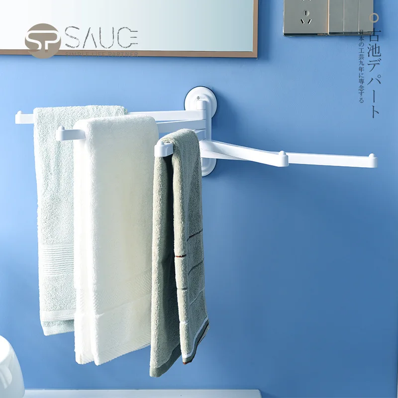 

Sp Sauce Multi Pole Towel Frame Sucker Bathroom Towel Frame Sucker Suction Wall Towel A Hook Towel Hanging Rod
