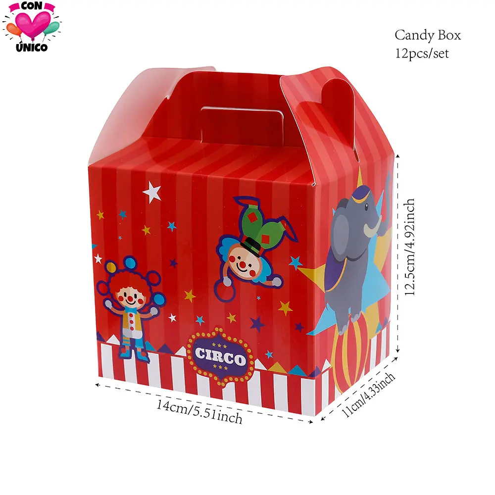 Conunico цирковой карнавальный день рождения Забавный акробатика клоун сувенирные принадлежности фестиваль Топпер Декор Подарочная коробка для кекса CC3643