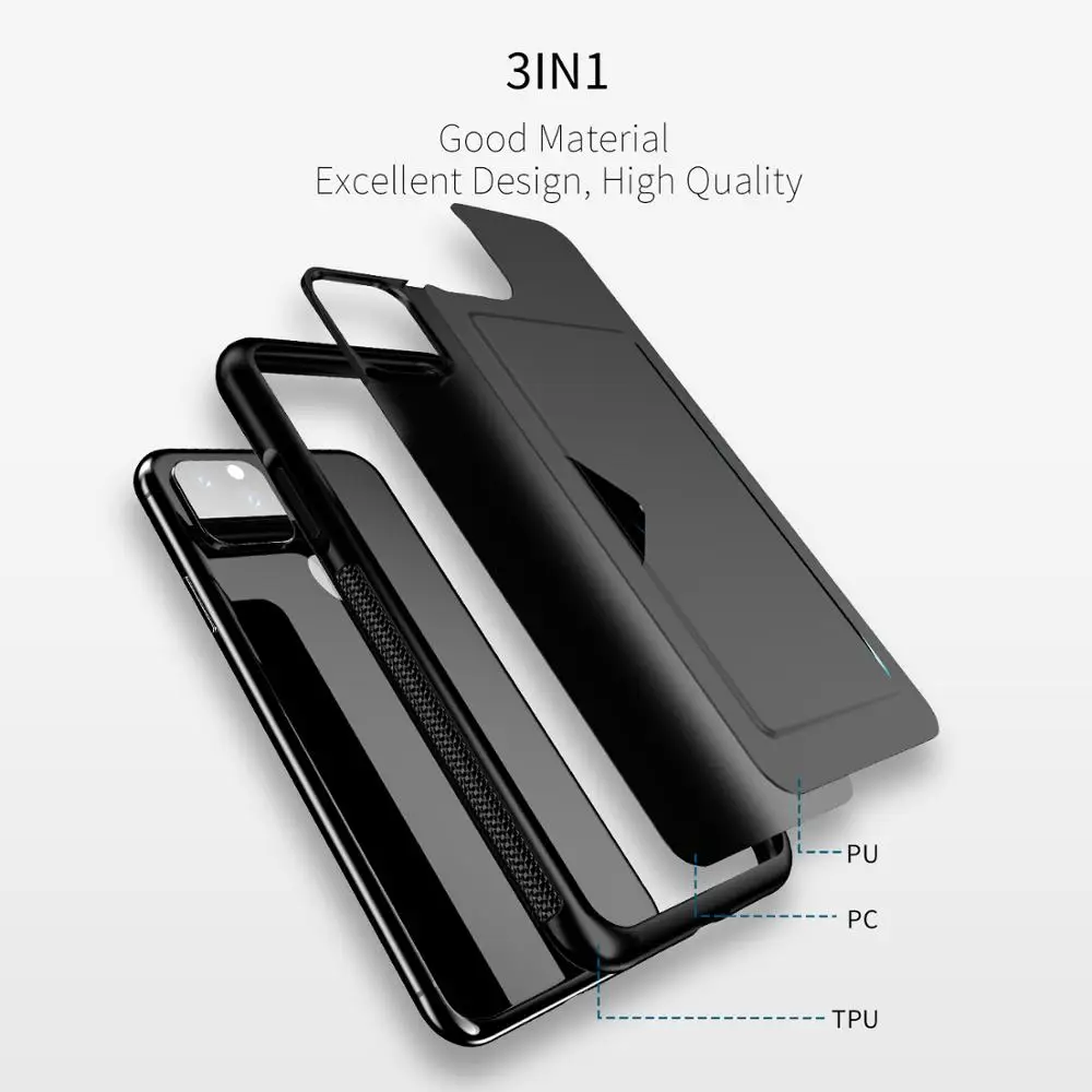 DUX DUCIS PU кожаный чехол для карты для iPhone 11 Роскошный кошелек карта задняя крышка для iPhone 11 Pro Max противоударный чехол Funda