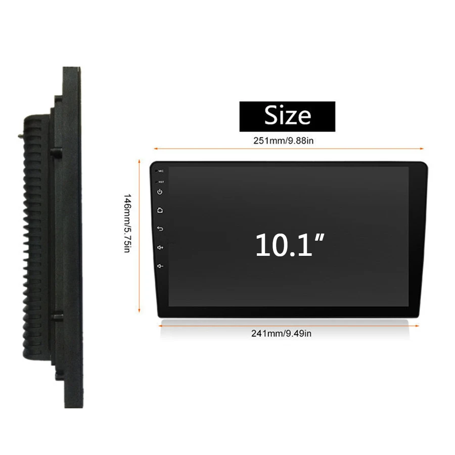  Ultra-thin 2DIN Universal Android 9.1 Car navigation 10.1