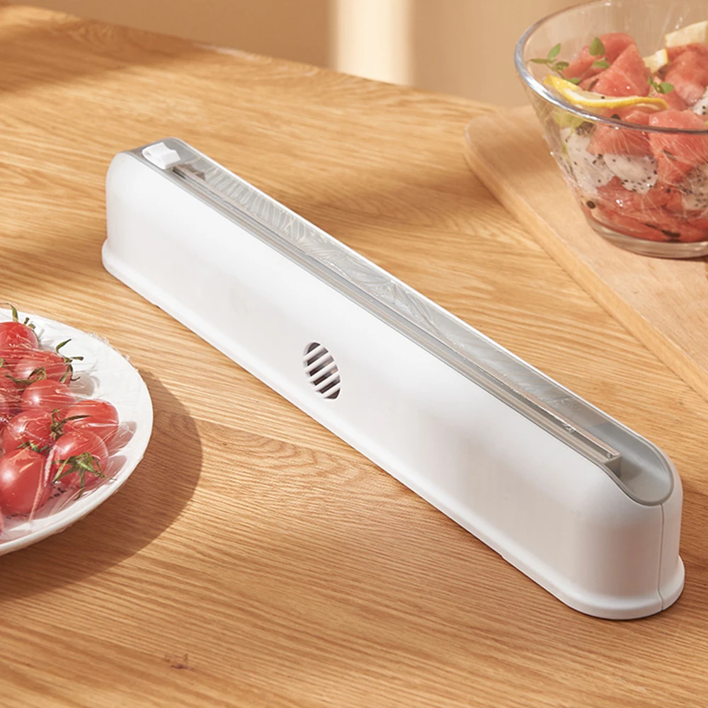 Plastic Food Wrap Dispenser Cutter For Kitchen Organizer Professional