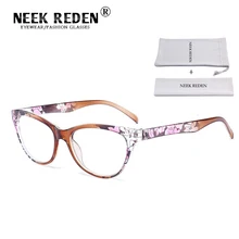 Винтажные женские складные очки для чтения кошачий глаз, женские противоутомляющие Компьютерные очки для дальнозоркости