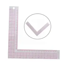 Règle en plastique en forme de L carré, 1 pièce, pour tailleur français, outils professionnels, bricolage, mesure artisanale, nouvelle collection, B3k3