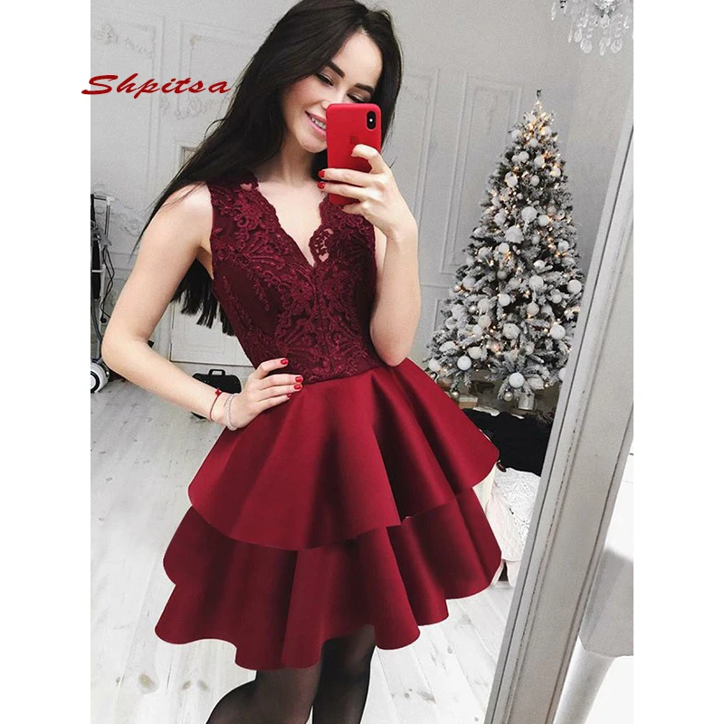 maroon semi formal dresses