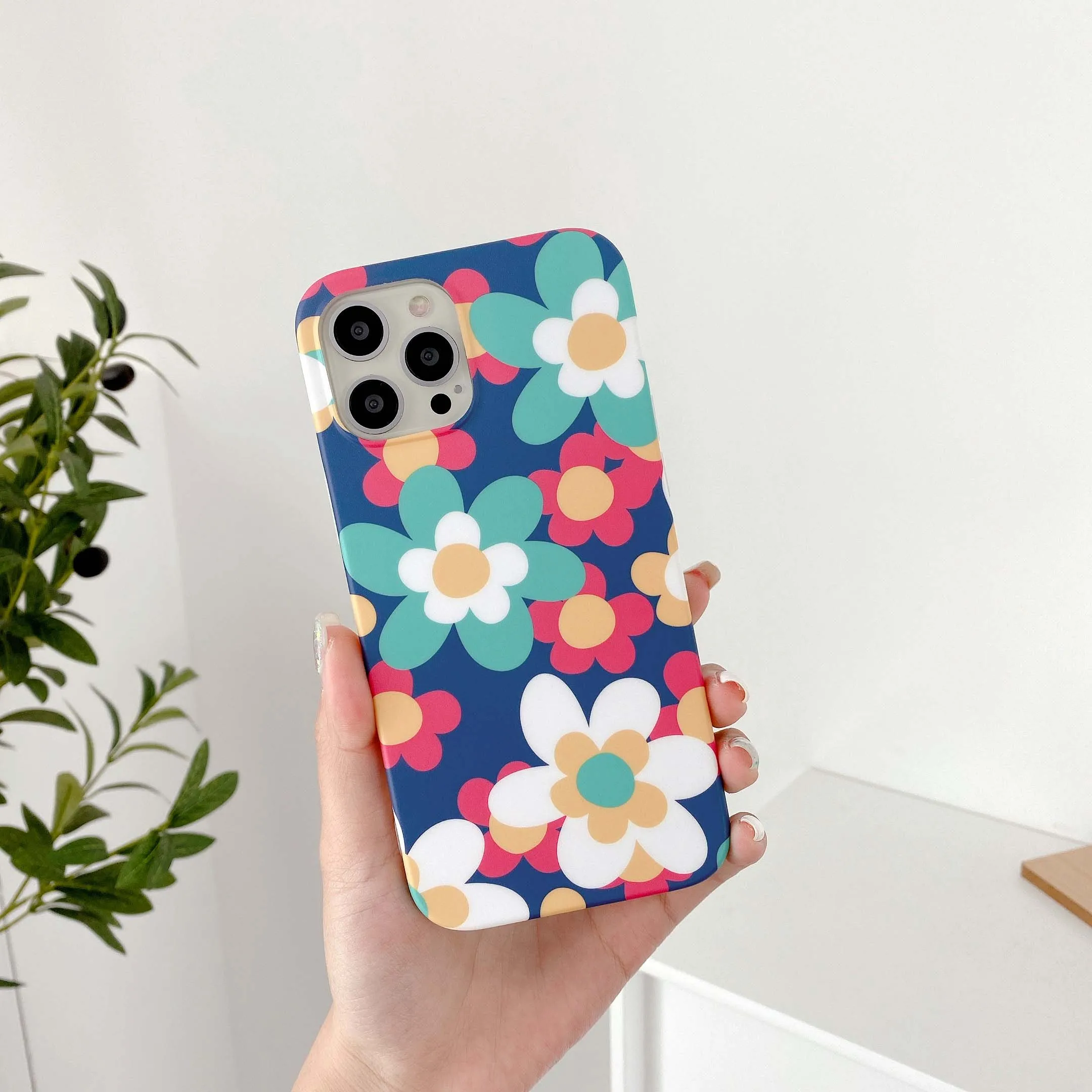 iphone 12 pro max wallet case Cute Smooth Flower Phone Case for iPhone 13 11 Pro Max 12 Mini X XR XS Max Se 2020 7 8 Plus Anti Knock Back Phone Cover Case iphone 12 pro max case