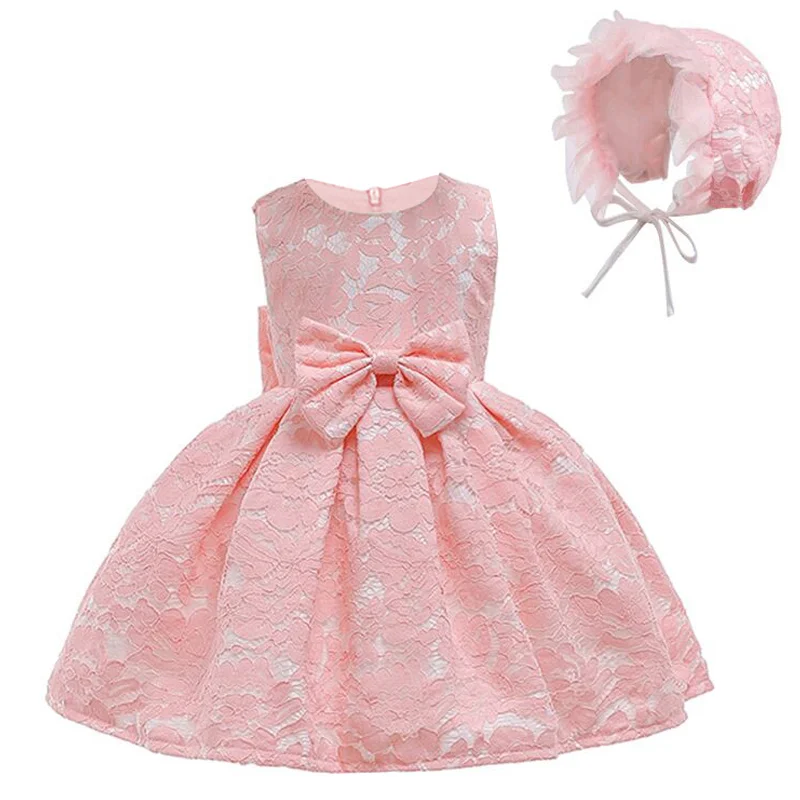Abito da bambina в тюле di pizzo abito da battesimo bambina 1 anno compleanno in rilievo аппликация festa nuziale костюм bambin - Цвет: Розовый