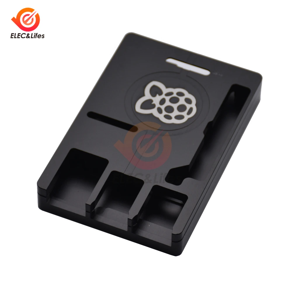 

For Raspberry Pi 3 Model B+ Black CNC Aluminum Case Ultra-thin Metal Shell for RPI 3 Model B plus Enclosure