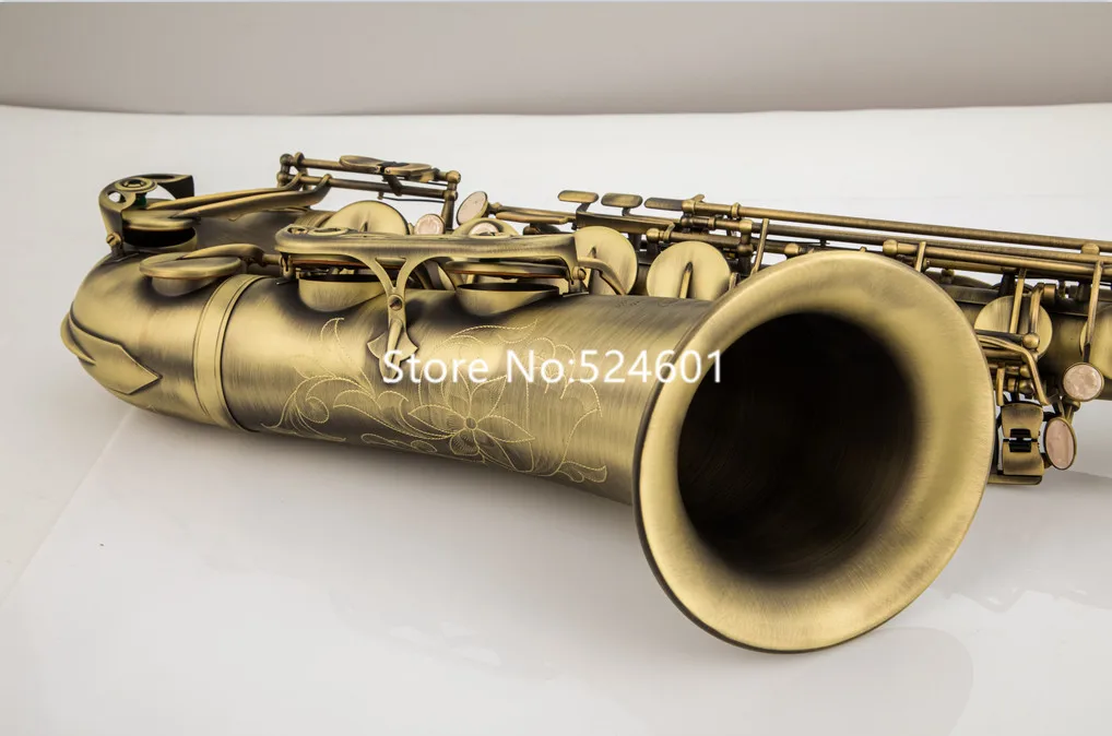 Tenor Saxophone Bb Tune Antique Copper Shell Decoration Professional Musical Instrument With Case Accessories