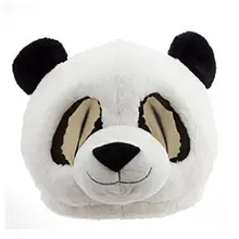 Плюшевая панда маска Хэллоуин животное талисман голова пушистый головной костюм взрослый