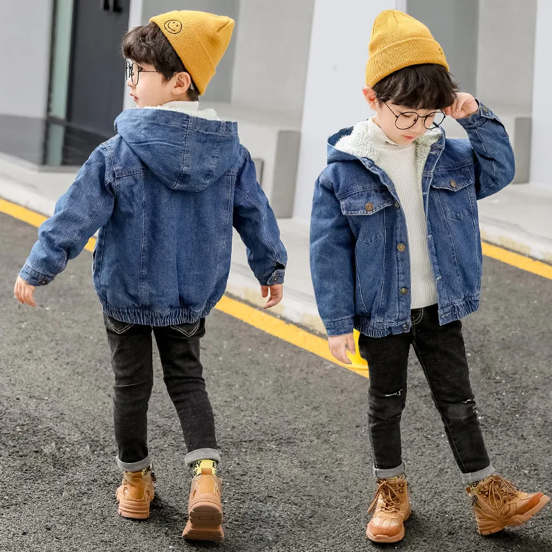 

2019 New Style Western Style CHILDREN'S Jacket BOY'S Winter Big Boy Children Brushed And Thick Jacket Fashion Childrenswear
