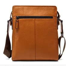 

Fashion men's bag leather casual messenger bag top layer cowhide vertical square shoulder bag handbag