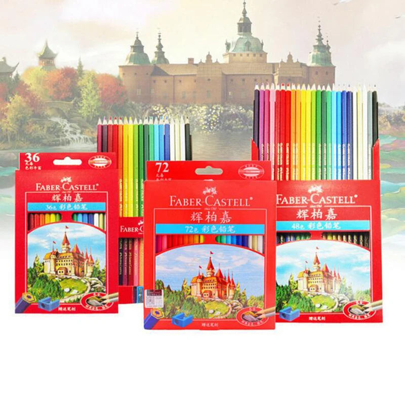 

Faber Castell pastel pencils watercolor paint school artistic colored pencil faber castel crayons stationery supplies