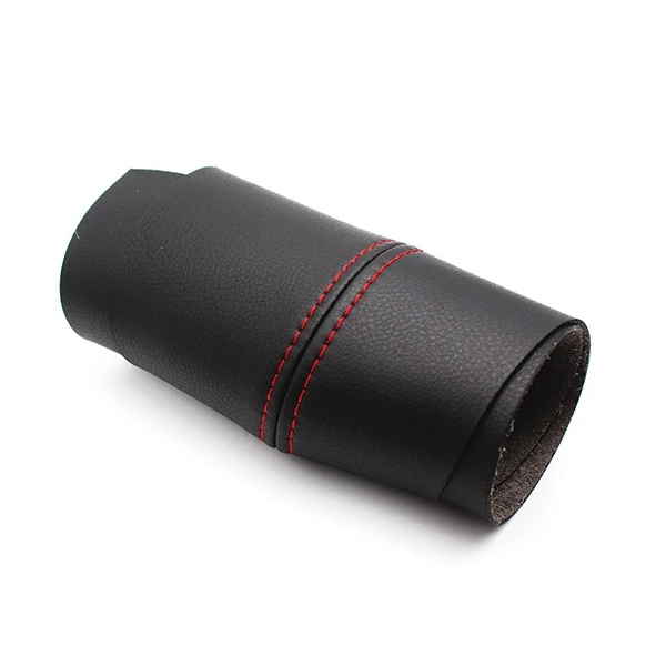 Microfiber Leather Car Door Armrest Panel Protective Cover For Peugeot 307 2004 2005 2006 2007 2008 2009 2010 2011 2012 2013 black with red line