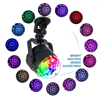 

New 15 Colors Modes Crystal Magic Ball Led Stage Lamp Disco Laser Light Party Lights Laser Projector DJ Digital LED RGBP Effects