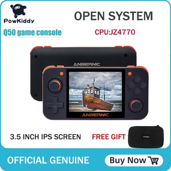 

Powkiddy RG350 retro game console RG350 64-bit handheld console PS1 simulator 3.5 inch IPS screen 2500+games open system 3D game