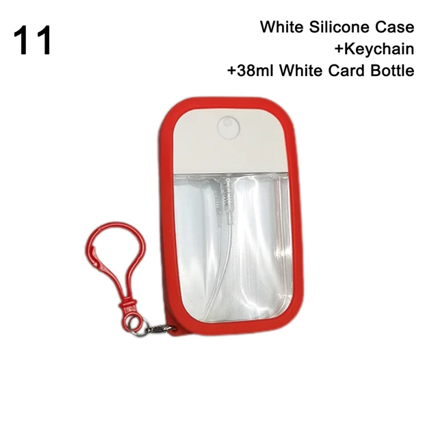 Portable Spray Bottle High Pressure Alcohol Disinfectant 38ML Mist Spray Bottle With Silicone Sleeve And Keychain A11