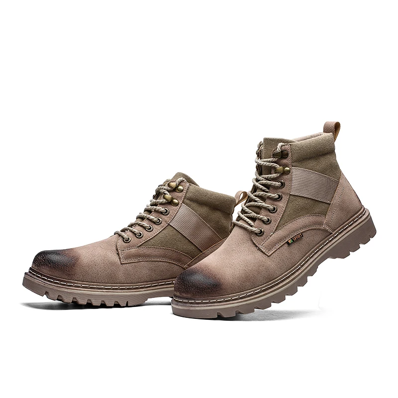 VastWave/мужские защитные армейские ботинки из замши и свиной кожи; солдатские ботильоны; тканевые Мужские ботинки в стиле милитари; мужская обувь