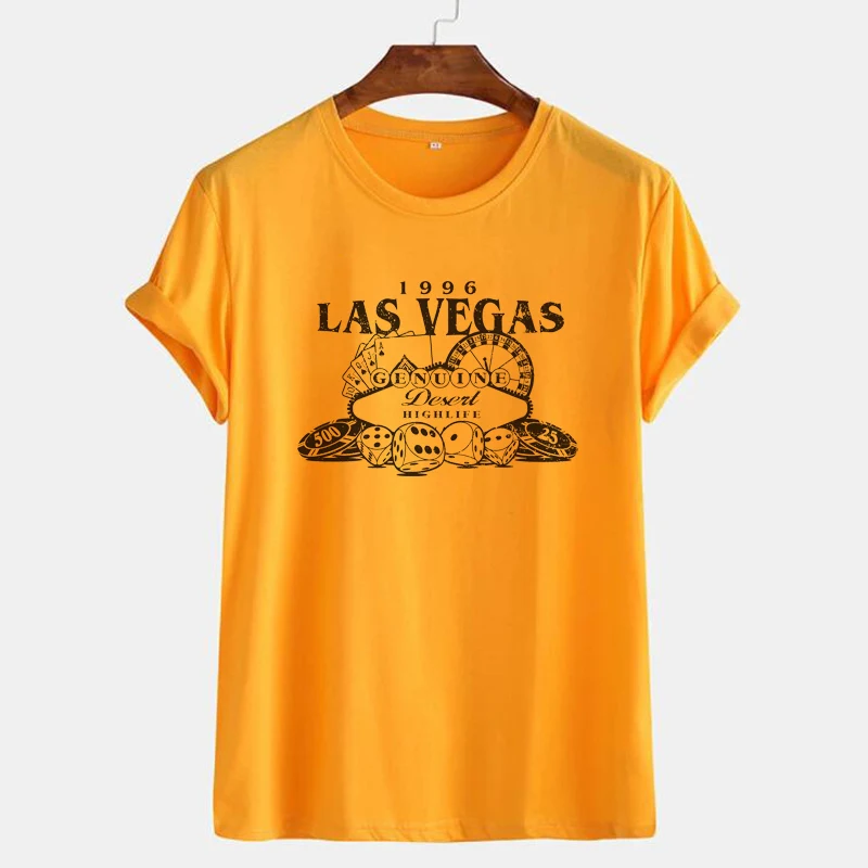 Las vegas gráfico topo verão vintage estético algodão solto tshirt