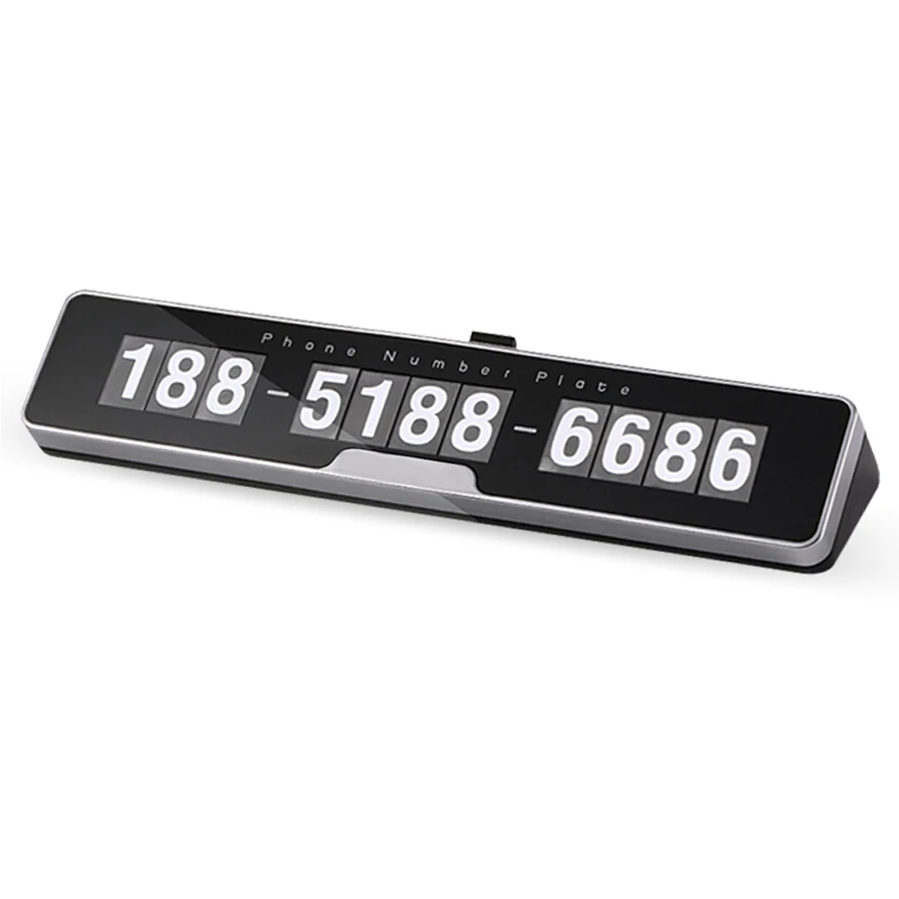 

Switch Portable ABS Sliding Temporary Styling 3D Plate Sticker Car Parking Card Accessories Magnetic Phone Number Sunproof