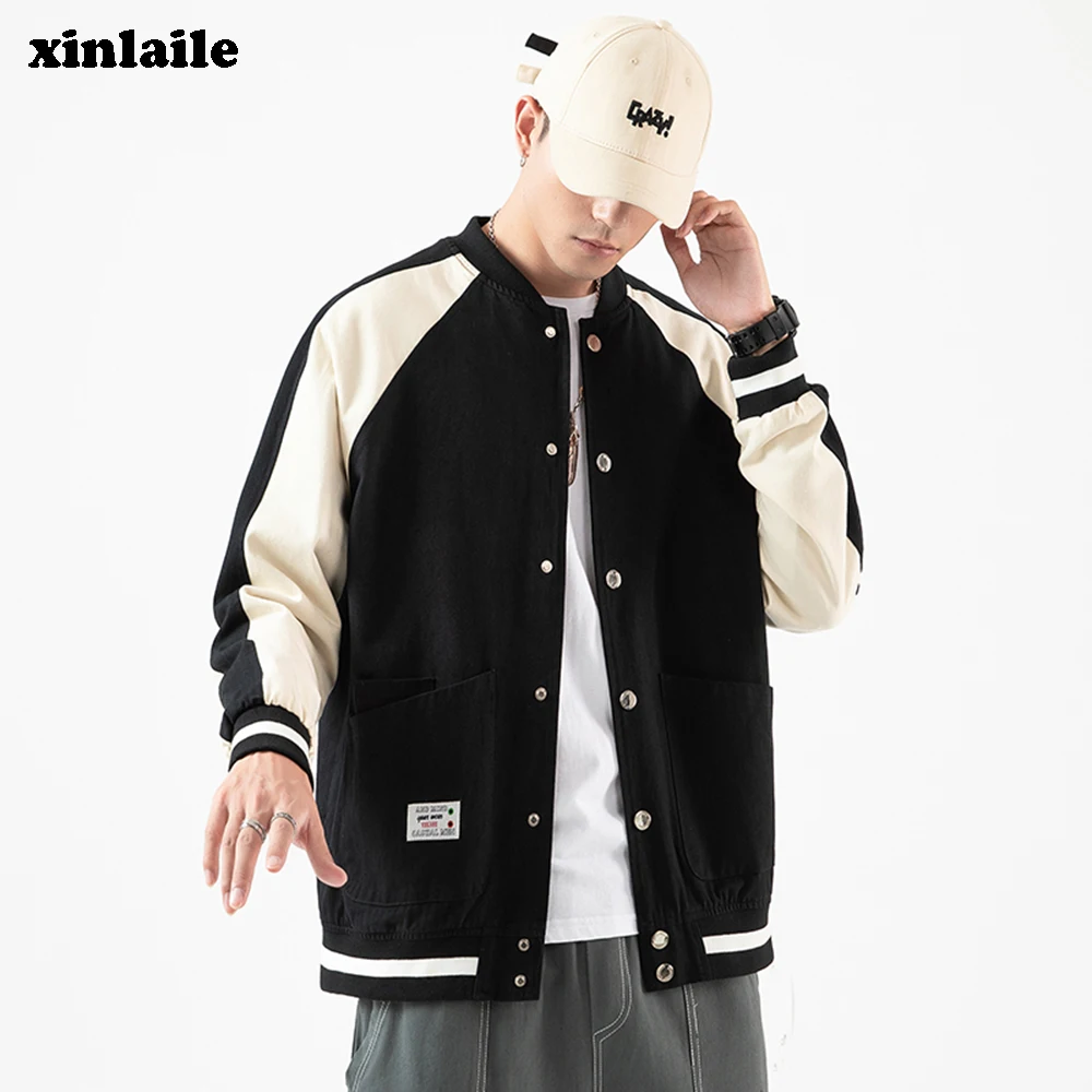 

Spring and autumn new men's bomber fashion trend jacket men's casual street wear hip-hop slim-fit aviator jacket men's clothing