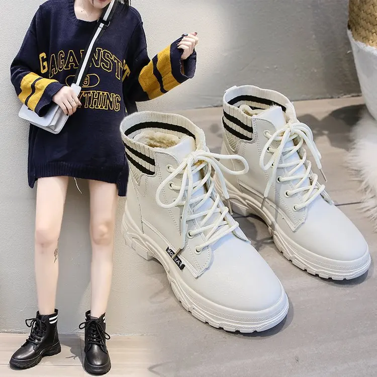 

Martin Boots Women's British-Style Thick Bottomed Extra High Breathable Locomotive WOMEN'S Boots