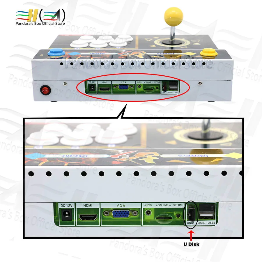 Pandora Box 6 1300 in 1 arcade game single console retro gaming joysticks controller support FBA MA