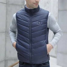 Мужская зимняя куртка без рукавов с подогревом, уличная Рабочая куртка с USB регулируемой температурой, безопасная одежда DSY049