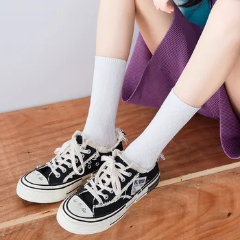 

New Pure Color Letters Socks Casual Harajuku Candy colors Tube Socks Men and Women Unisex Cotton Girls Autumn Winter Happy Socks