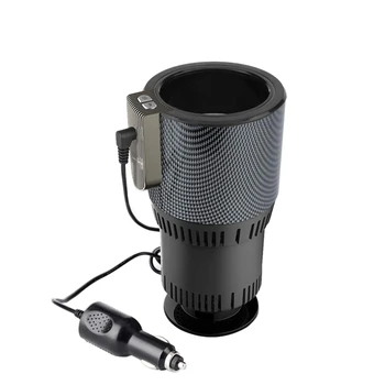 

2-In-1 Car Cup Cooler Warmer, Auto Cooling and Heating Cup Holder, for Water Coffee Beverage Milk Warmer Heater Cooler Fits in C