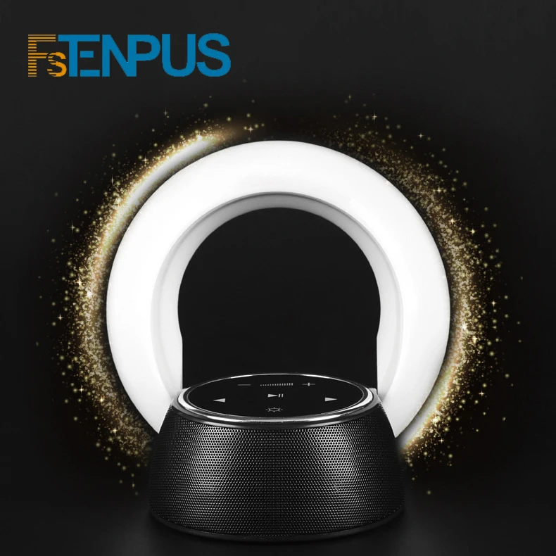 

FSTENPUS 6W Moon Bay Night Light Bluetooth Speaker Portable HD Stereo Sound Speaker Smart Touch LED Lamp MP3 Player Loudspeaker
