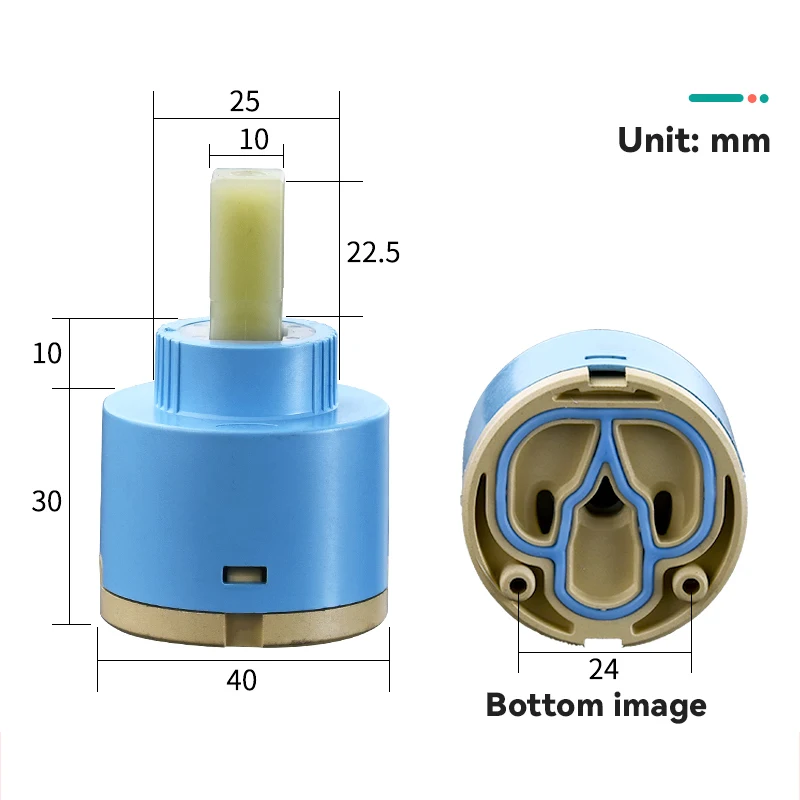 Faucet Valve Core Standard Ceramic Cartridge Replacement Parts for Faucet Valve Shower Core Water Mixer Splitter