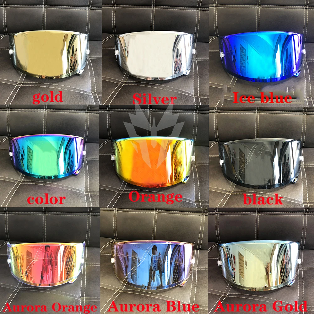 10 colores oro iridio de la motocicleta completa máscara visera estuche para gafas para SHOEI X14 X-14 Z7 CWR-1 NXR RF-1200 X-espíritu 3 máscara visera
