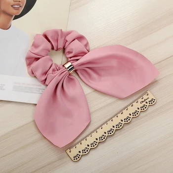 

fanshion sweet scrunchie haar accessories high quality butterfly solid vintage elastic hair rope Headwear girls ponytail holder