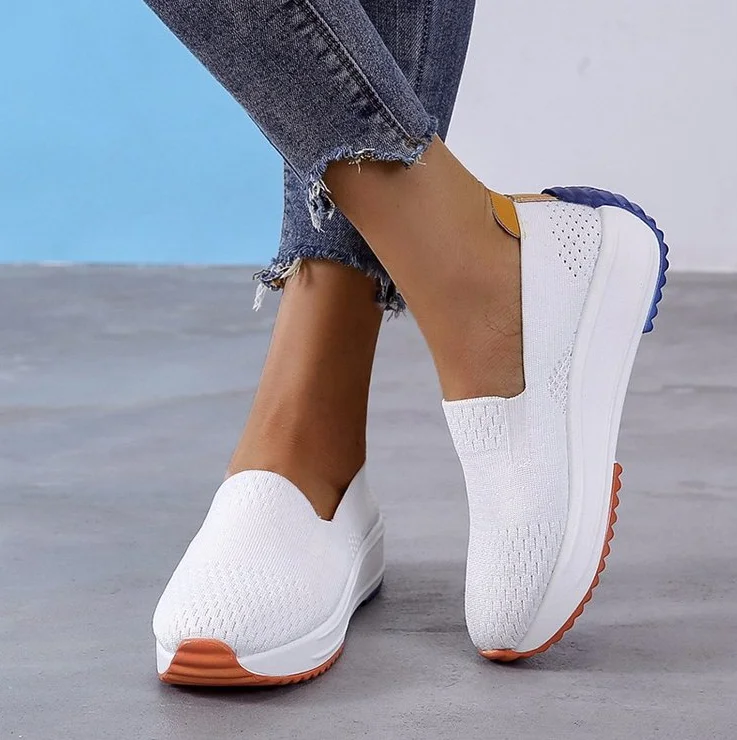 Zapatos de malla para mujer, zapatillas ligeras a la moda, mocasines planos de baloncesto para primavera y otoño