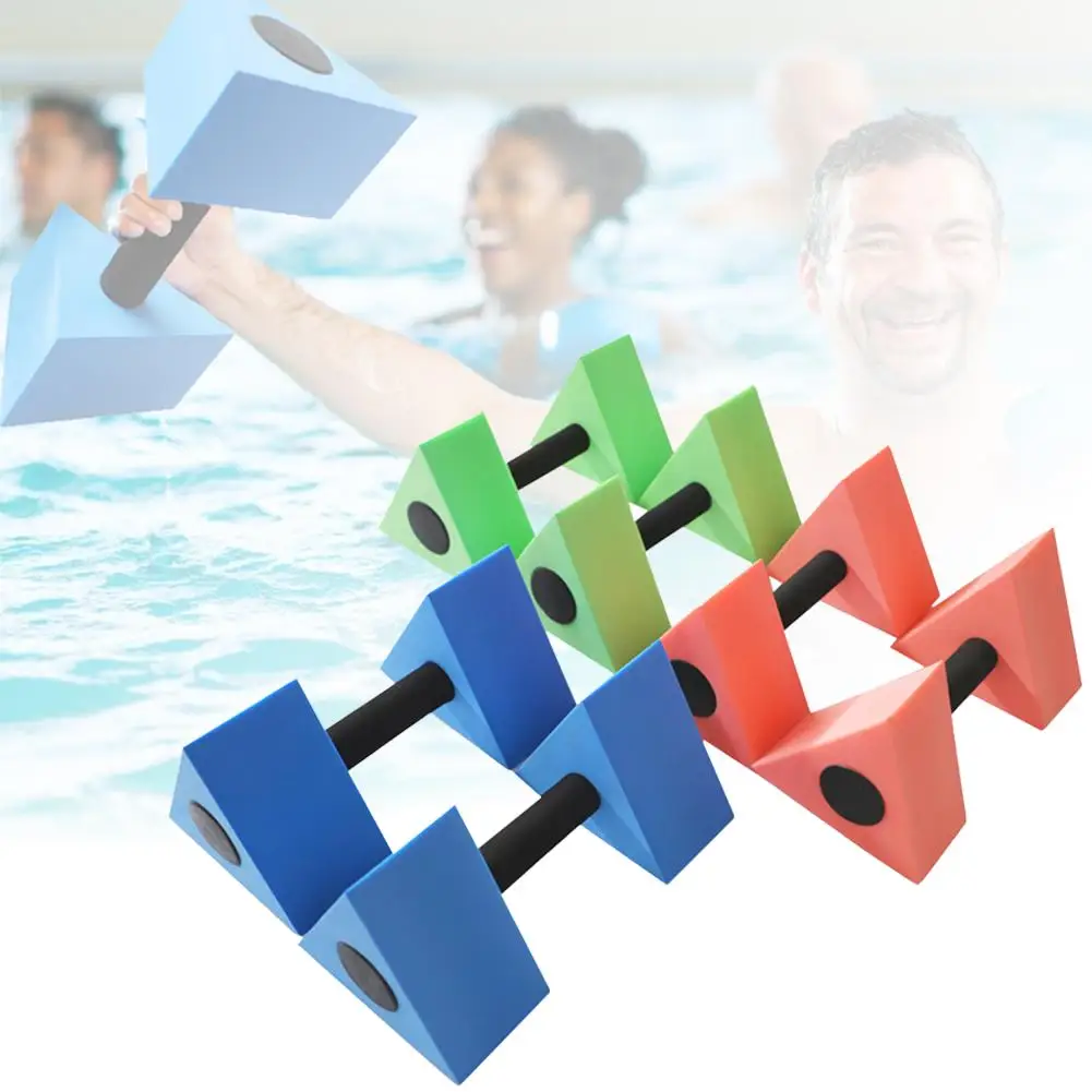 1 par de piscina halteres triangular exercício