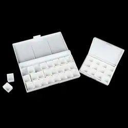 1Pcs 12/24Grid Watercolor Palette Empty Palette Painting Paint Tray Box For Watercolor Oil Acrylic Paints