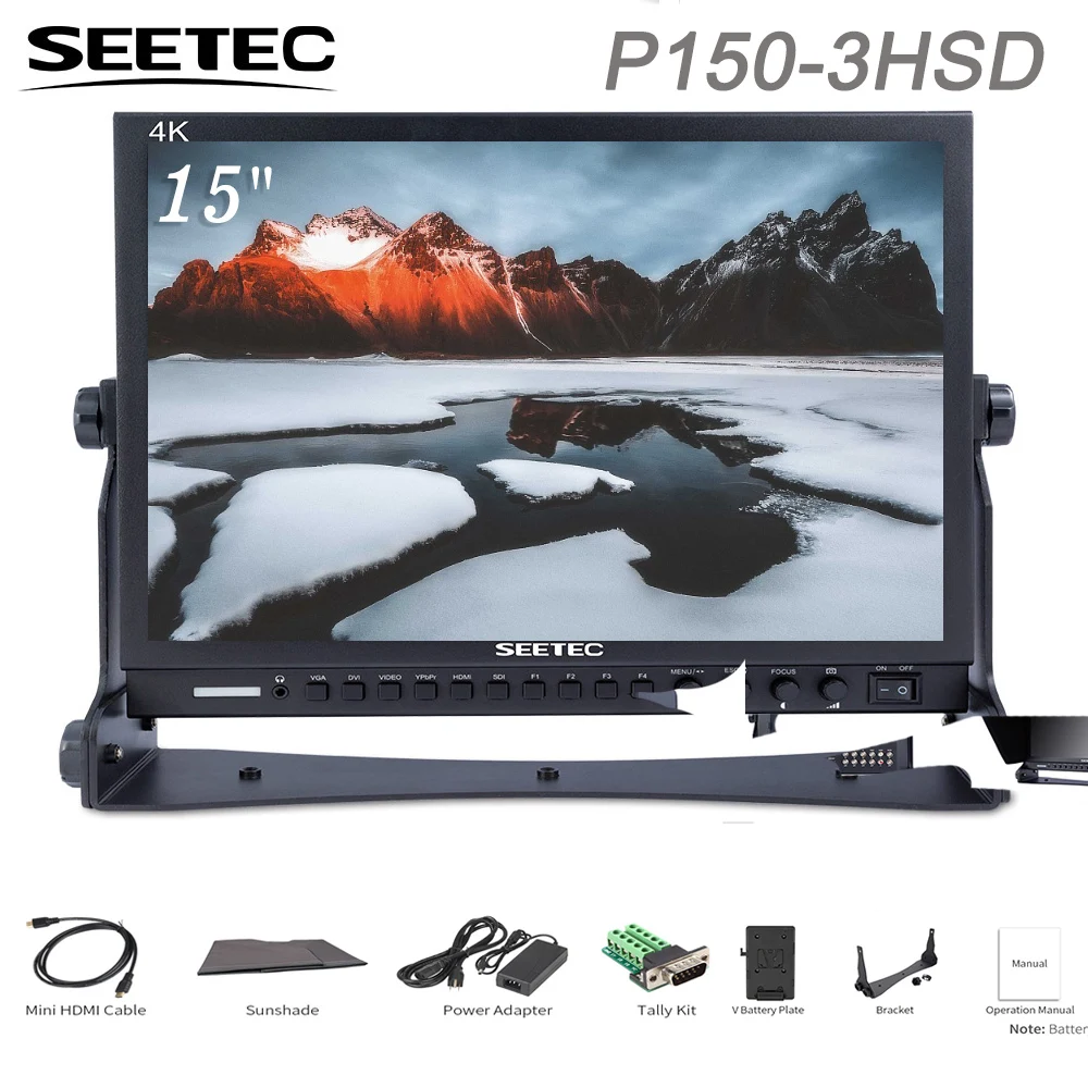 Монитор SEETEC P150-3HSD 15-дюймовый профессиональный 3G SDI HDMI YPbPr HD 1024x76 8-дюймовый ЖК-экран