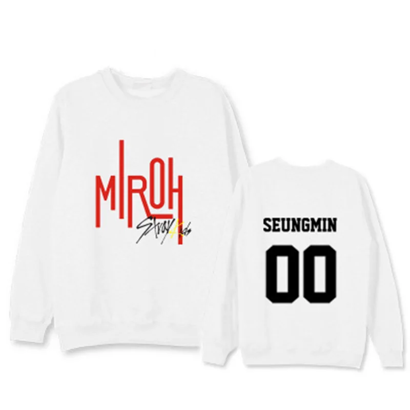 Новые детские толстовки с капюшоном с надписью «MIROH Member»; цвет черный, серый, белый; сезон весна-осень; SEUNGMIN MINHO FELIX