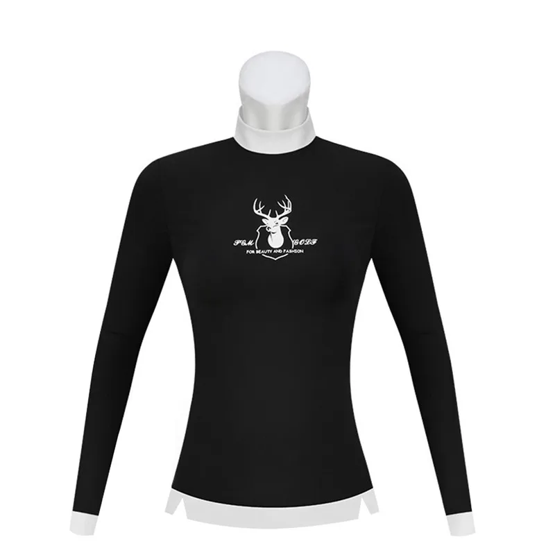 Рубашка женская рубашка Топ Женские топы с длинным рукавом Одежда для гольфа футболка тонкая уличная спортивная командная форма Одежда для гольфа - Цвет: black