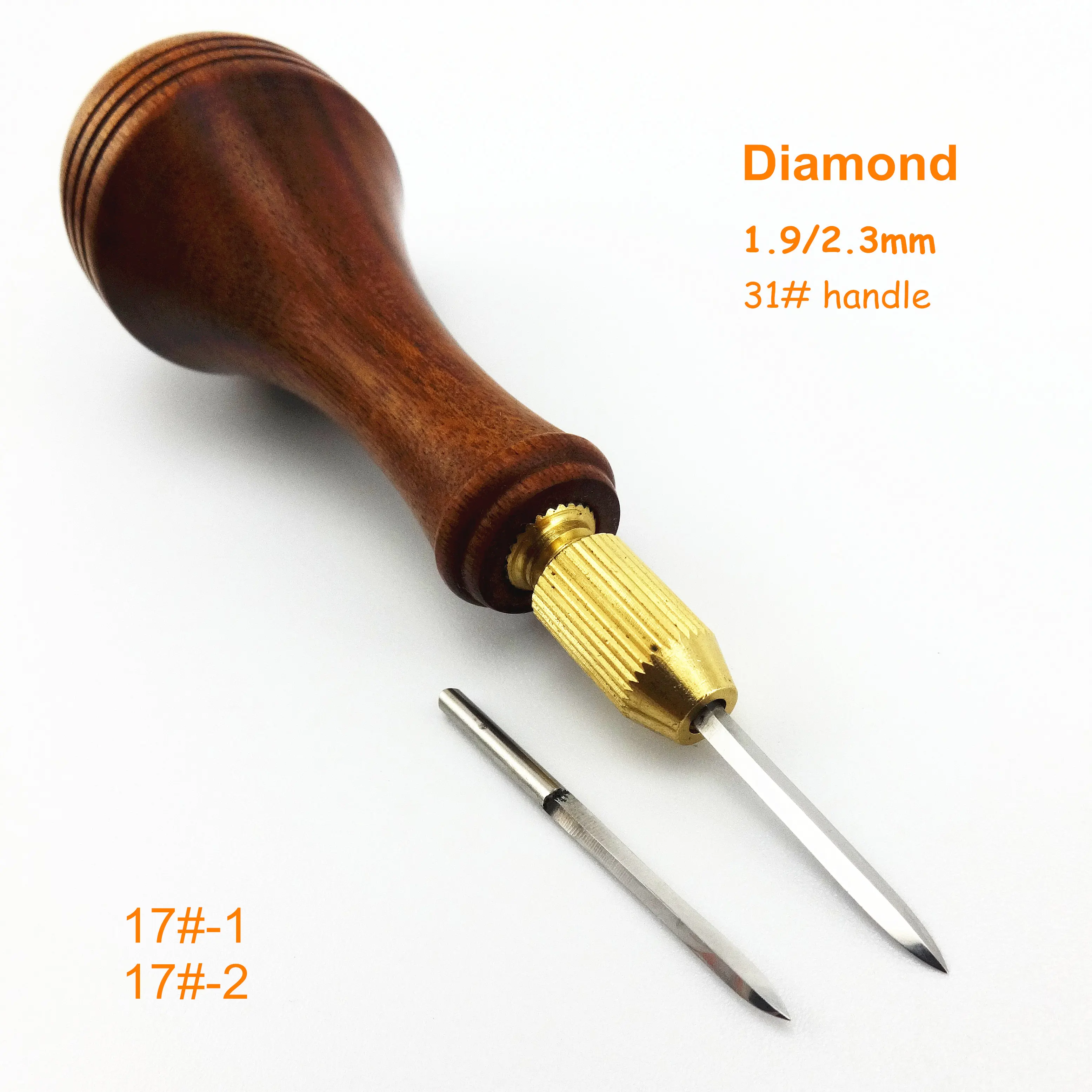 3mm Leather Stitching Awl Diy Handcraft Professional Strong Penetration  Rhombus Leather Awl Tool Sewing Awl For Leathercraft